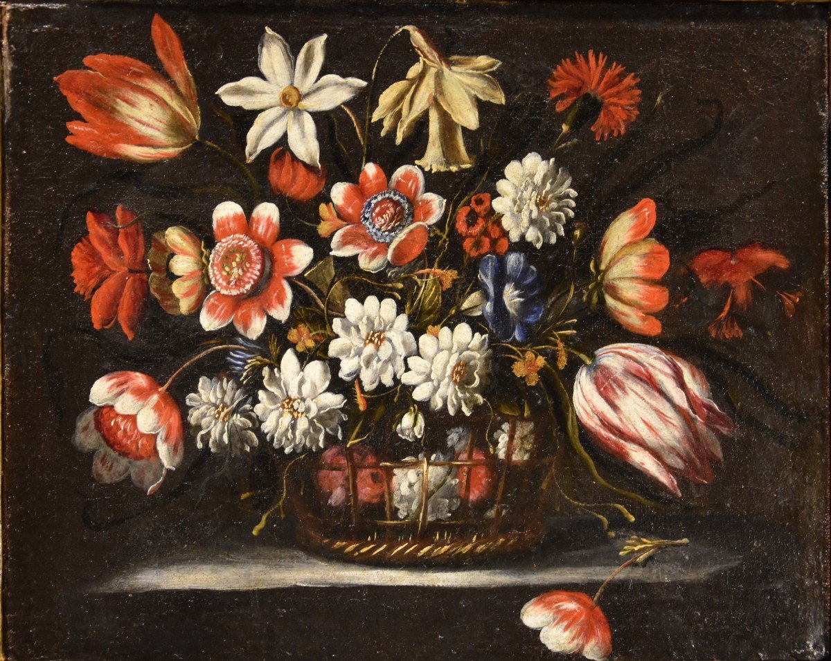 Coppia di nature morte di fiori, Josè de Arellano (Madrid, 1653 - c. 1714) attribuibile-photo-2