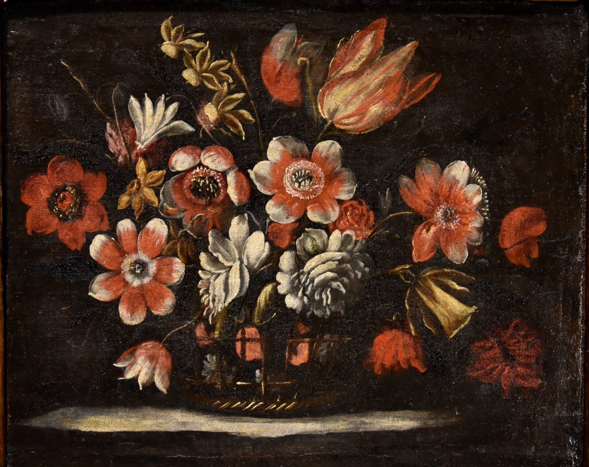 Coppia di nature morte di fiori, Josè de Arellano (Madrid, 1653 - c. 1714) attribuibile-photo-3