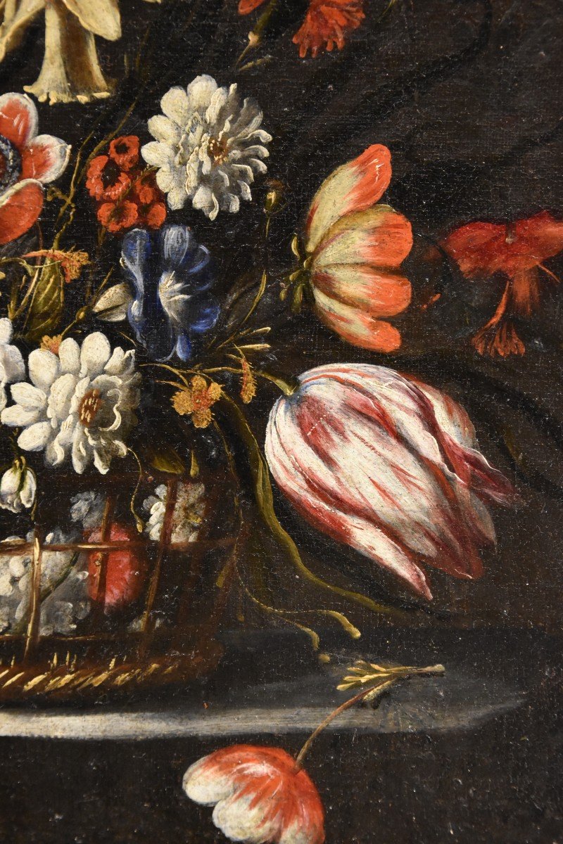 Coppia di nature morte di fiori, Josè de Arellano (Madrid, 1653 - c. 1714) attribuibile-photo-4