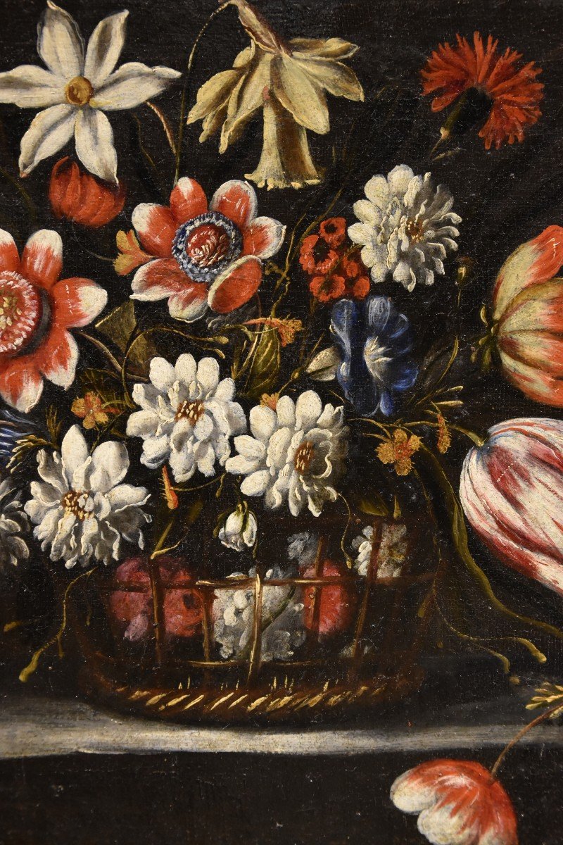 Coppia di nature morte di fiori, Josè de Arellano (Madrid, 1653 - c. 1714) attribuibile-photo-3