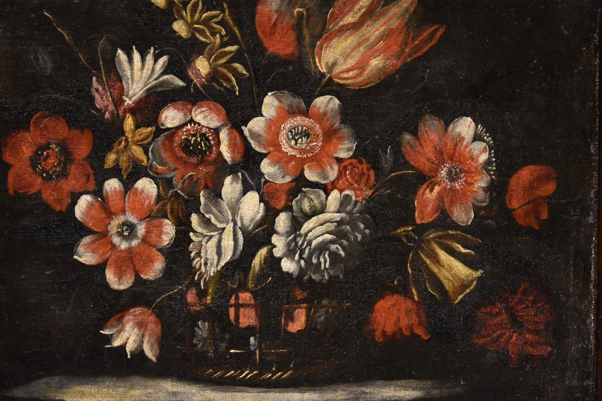 Coppia di nature morte di fiori, Josè de Arellano (Madrid, 1653 - c. 1714) attribuibile-photo-4