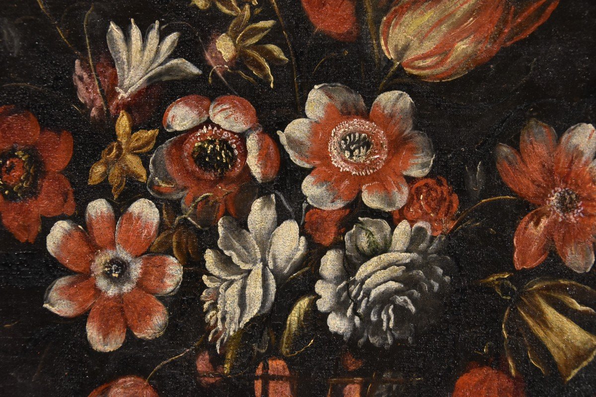 Coppia di nature morte di fiori, Josè de Arellano (Madrid, 1653 - c. 1714) attribuibile-photo-7