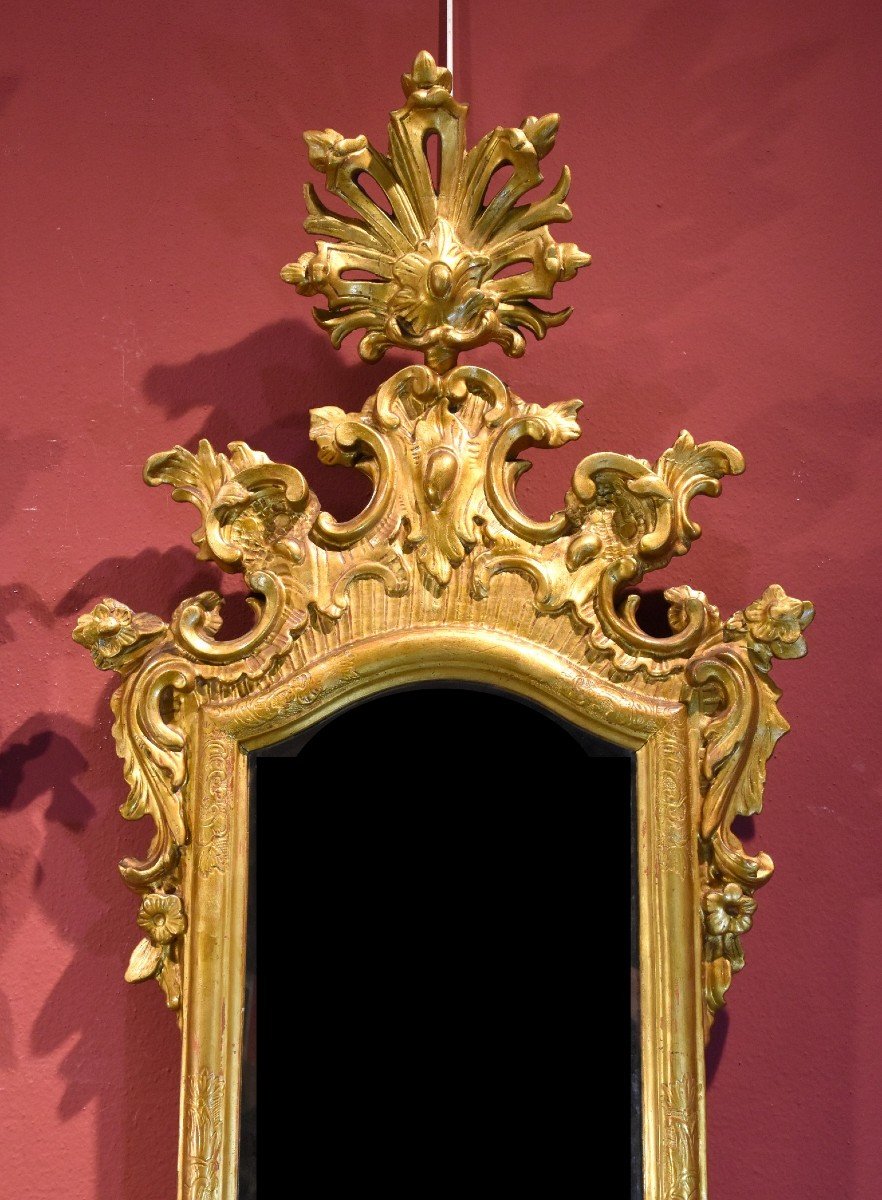 Coppia di grandi specchiere, Venezia Settecento (h.130 cm.)-photo-5