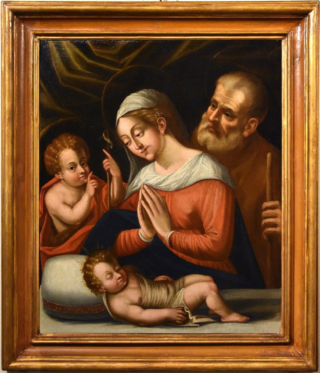 Sacra Famiglia con San Giovannino, Giovanni Battista Ramenghi (Bologna, 1521 – 1601) cerchia-photo-1