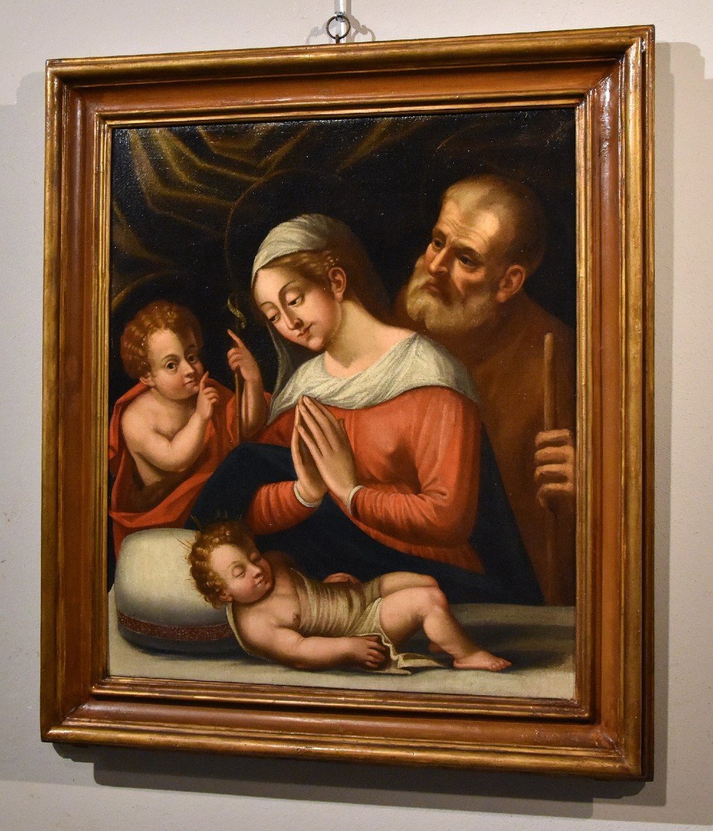 Sacra Famiglia con San Giovannino, Giovanni Battista Ramenghi (Bologna, 1521 – 1601) cerchia-photo-7