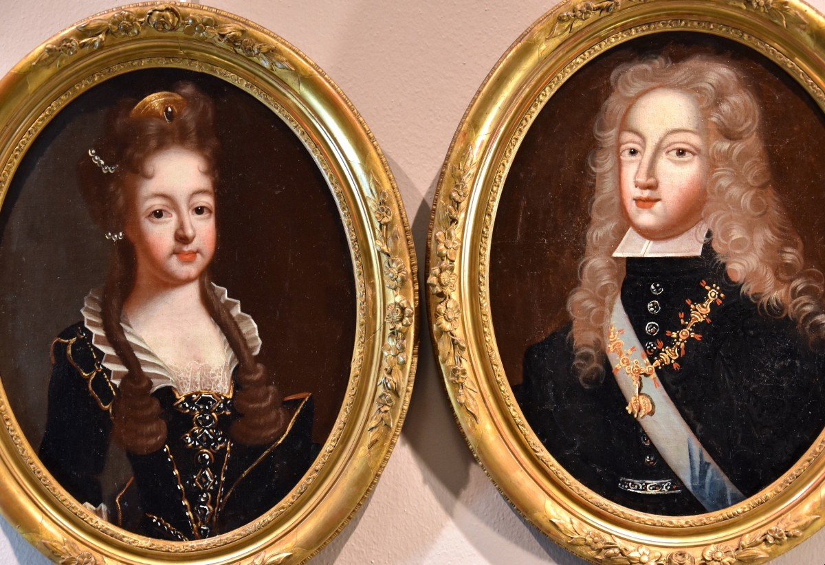 Filippo V, Re di Spagna e Luisa di Savoia, Cerchia di Pierre Gobert (1662 - 1744)-photo-2