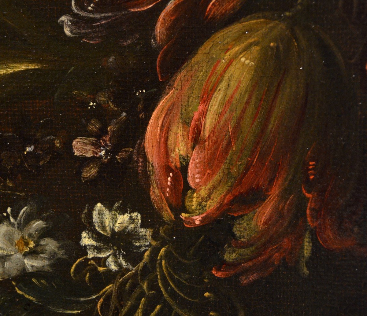 Pieter Casteels III -firmato- (Anversa 1684 – 1749 Richmond), Natura morta floreale-photo-3