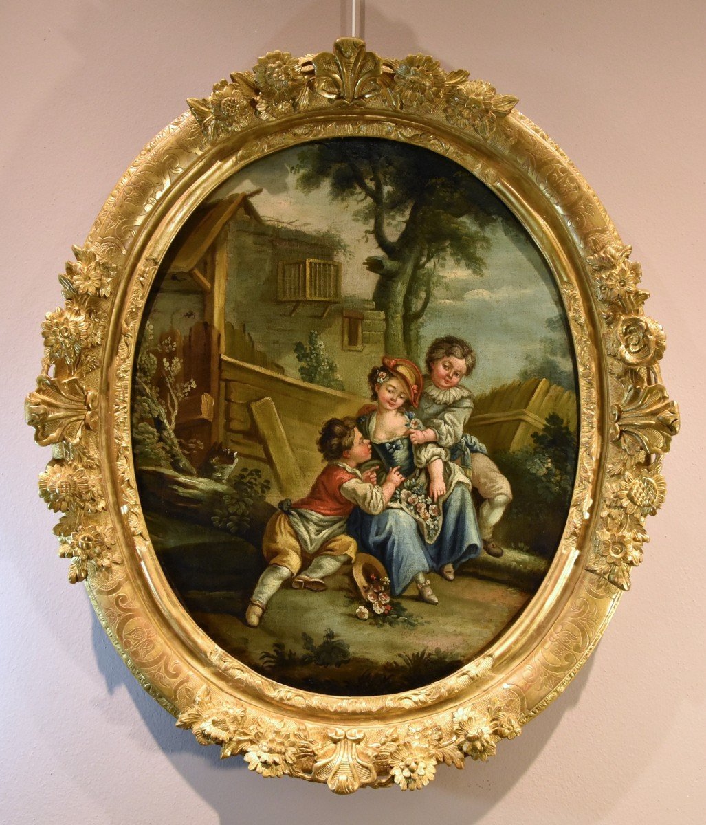 Gioco di fanciulli - Scuola francese di Francois Boucher (Parigi, 1703 - 1770)