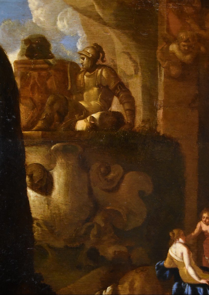 Diana e le ninfe al bagno in una grotta, Jacques Muller (Utrecht 1630 - 1680) Firmato: ‘J. Mull-photo-4