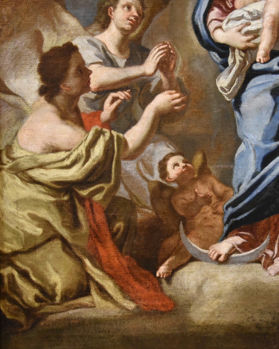 Madonna in gloria con bambino circondata due angeli, Pietro Bardellino (Napoli, 1731 – 1806)-photo-3