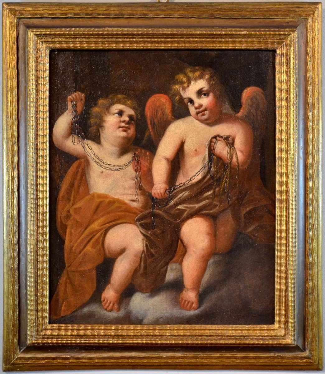 Coppia di putti alati, Giovanni Battista Merano (Genova, 1632 - Piacenza, 1698)-photo-2