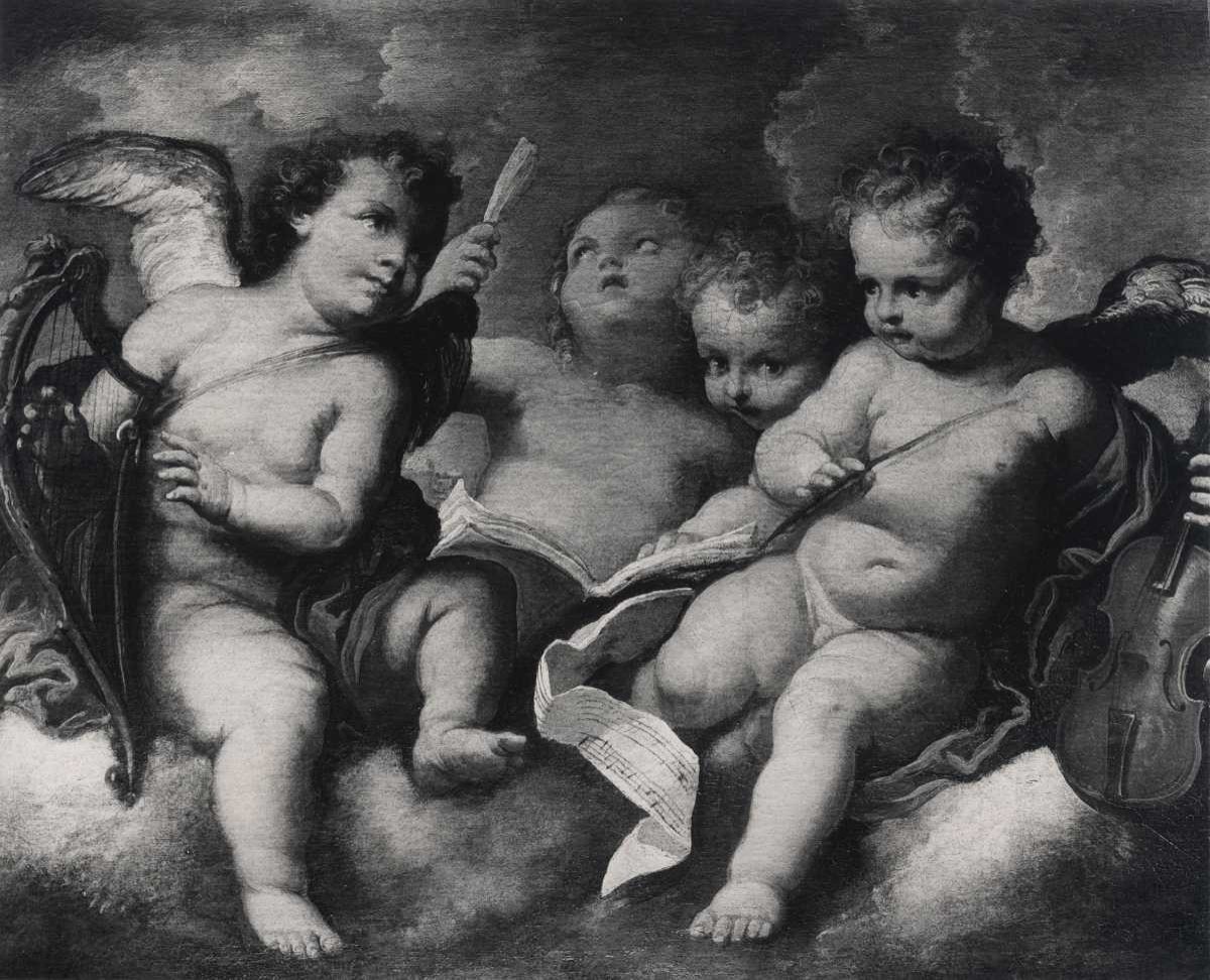 Coppia di putti alati, Giovanni Battista Merano (Genova, 1632 - Piacenza, 1698)-photo-1