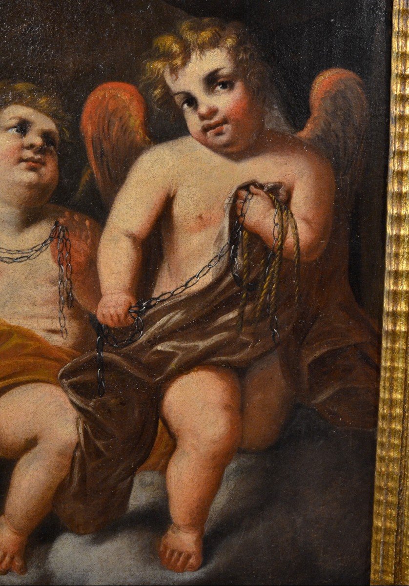 Coppia di putti alati, Giovanni Battista Merano (Genova, 1632 - Piacenza, 1698)-photo-2