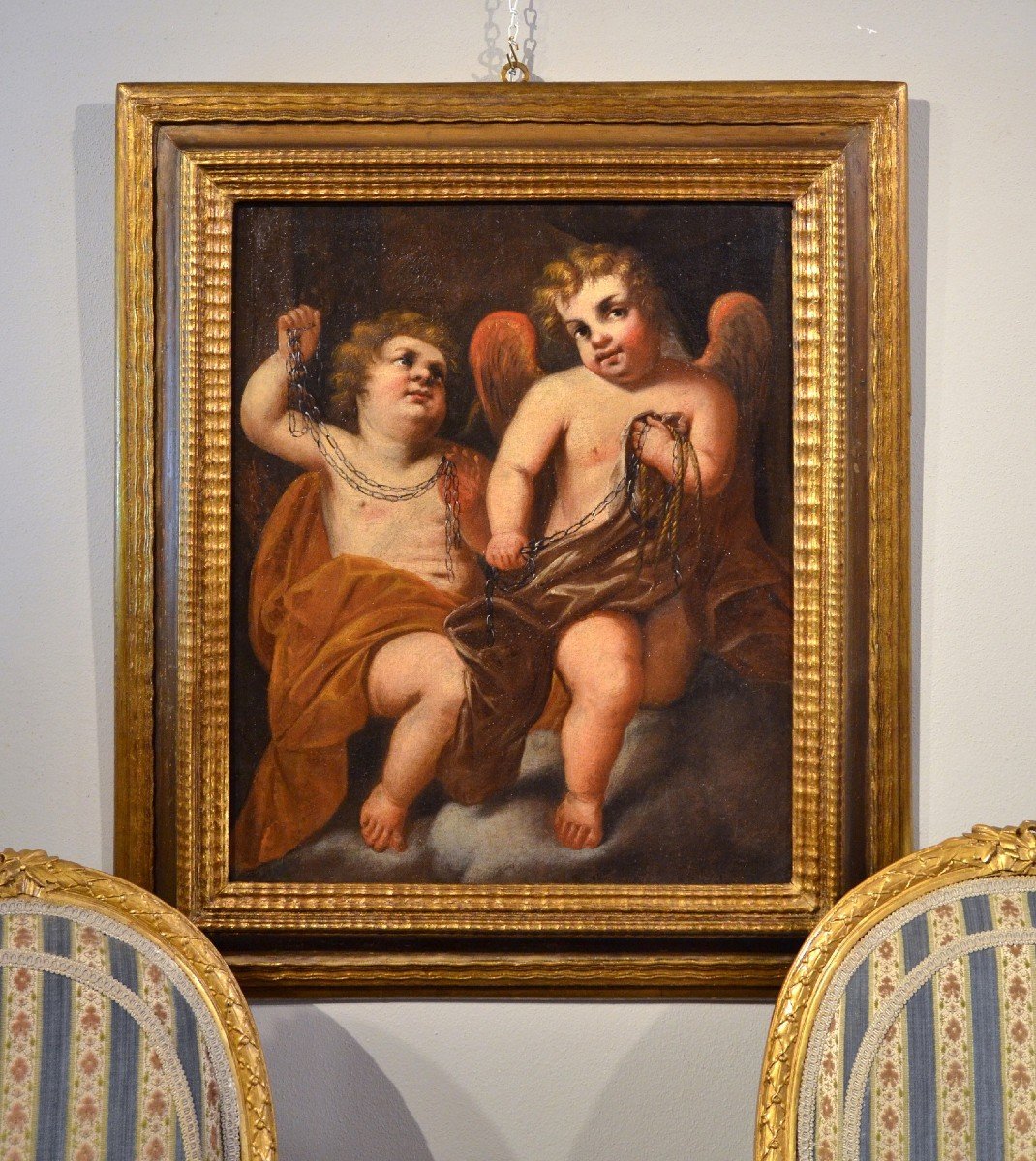 Coppia di putti alati, Giovanni Battista Merano (Genova, 1632 - Piacenza, 1698)-photo-7