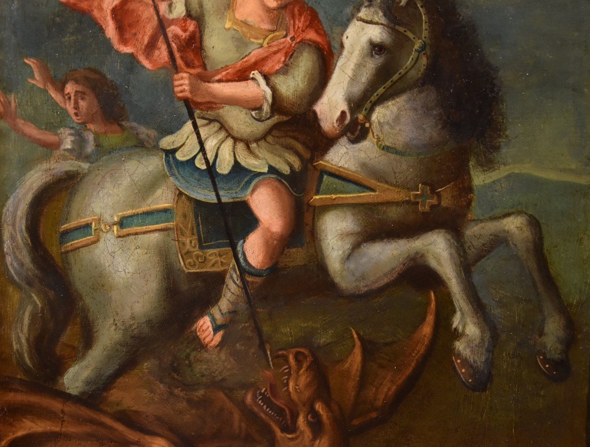San Giorgio e il Drago Pittore romano, XVII secolo-photo-4