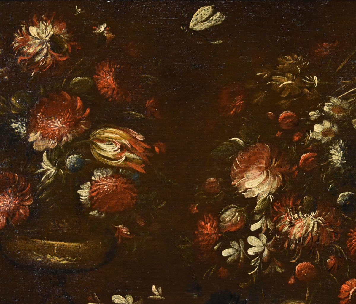 Margherita Caffi (Cremona 1647 – Milano 1710) cerchia, Coppia di nature morte di fiori-photo-4