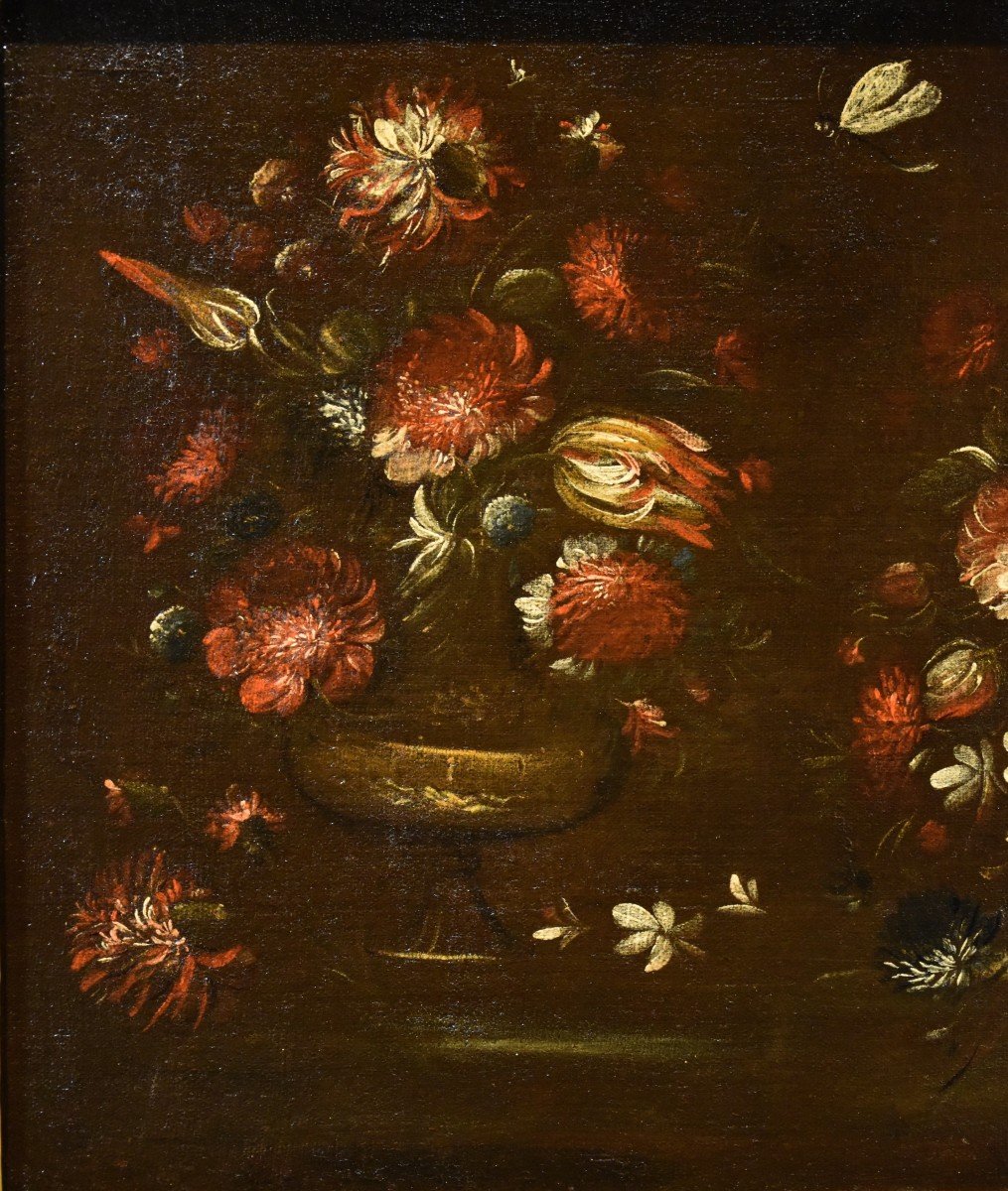 Margherita Caffi (Cremona 1647 – Milano 1710) cerchia, Coppia di nature morte di fiori-photo-1