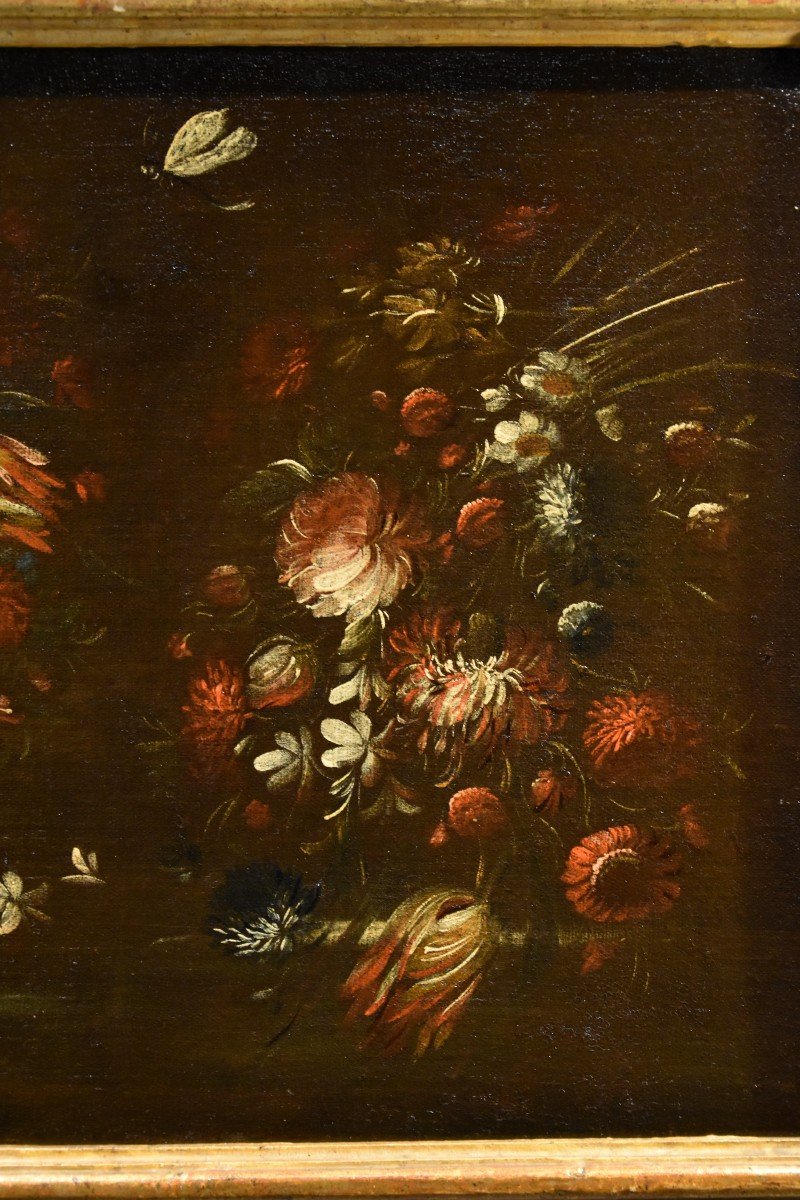 Margherita Caffi (Cremona 1647 – Milano 1710) cerchia, Coppia di nature morte di fiori-photo-3