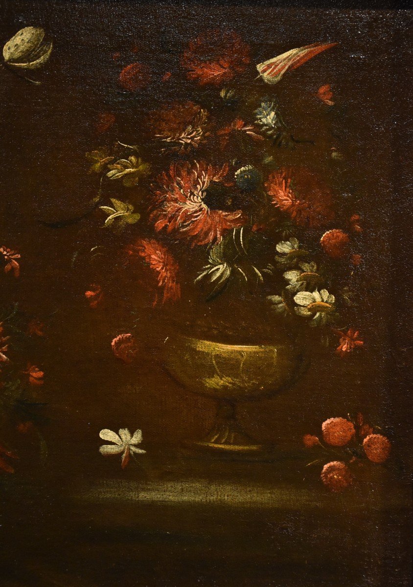 Margherita Caffi (Cremona 1647 – Milano 1710) cerchia, Coppia di nature morte di fiori-photo-6