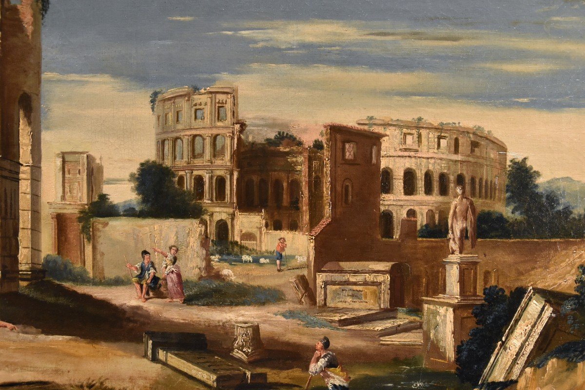 Capriccio architettonico con antiche rovine classiche, Jacob Fabris (Venezia, 1689 - 1761)-photo-4