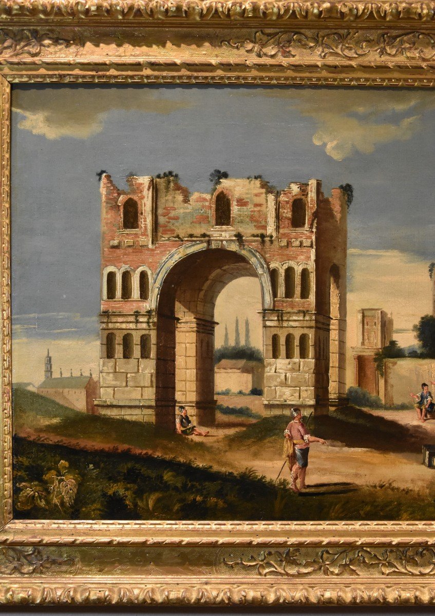 Capriccio architettonico con antiche rovine classiche, Jacob Fabris (Venezia, 1689 - 1761)-photo-3