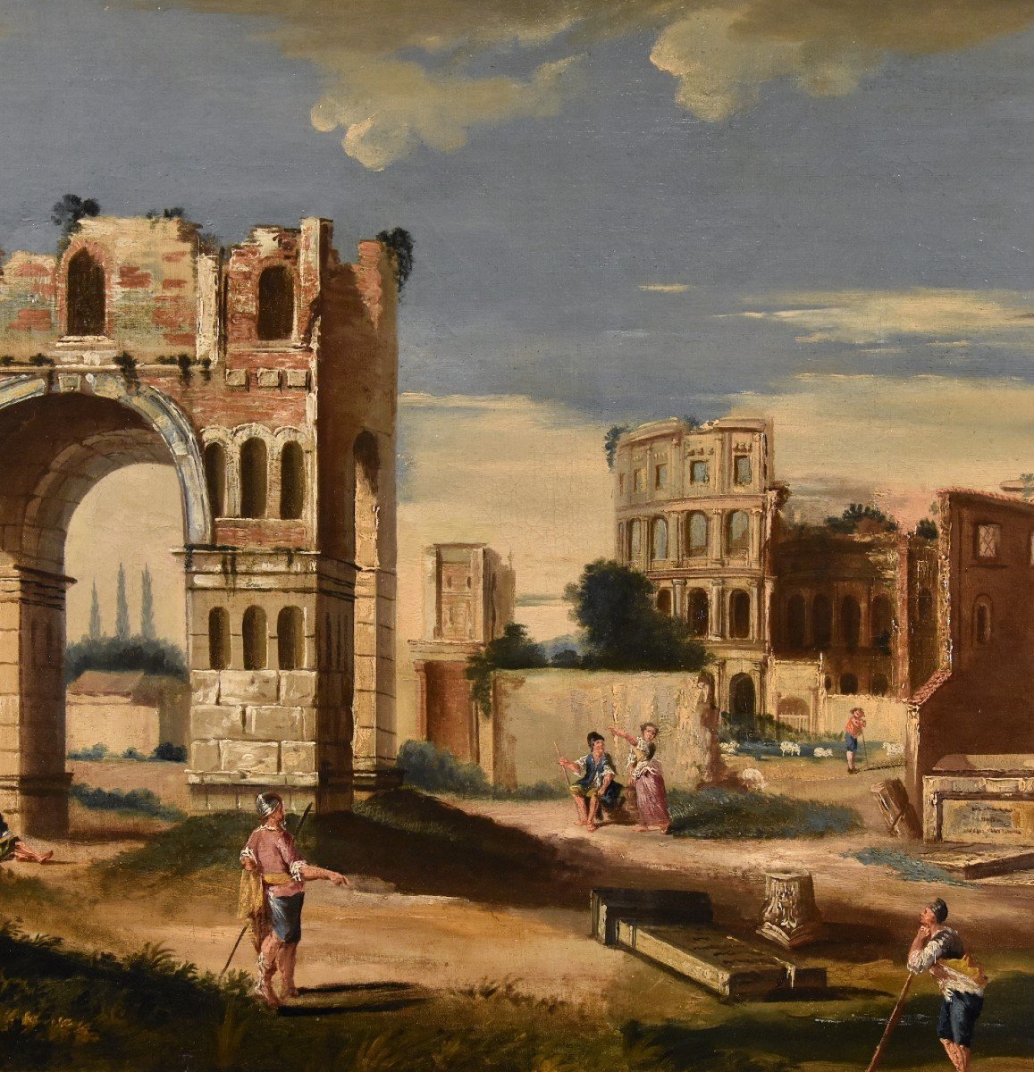 Capriccio architettonico con antiche rovine classiche, Jacob Fabris (Venezia, 1689 - 1761)-photo-4