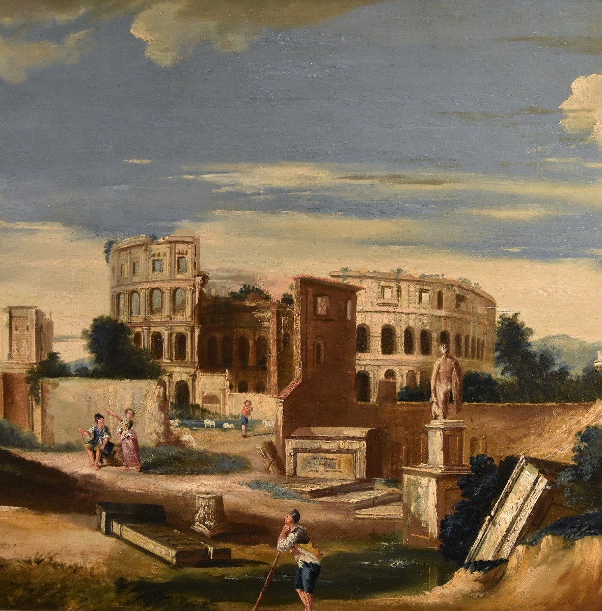 Capriccio architettonico con antiche rovine classiche, Jacob Fabris (Venezia, 1689 - 1761)-photo-5