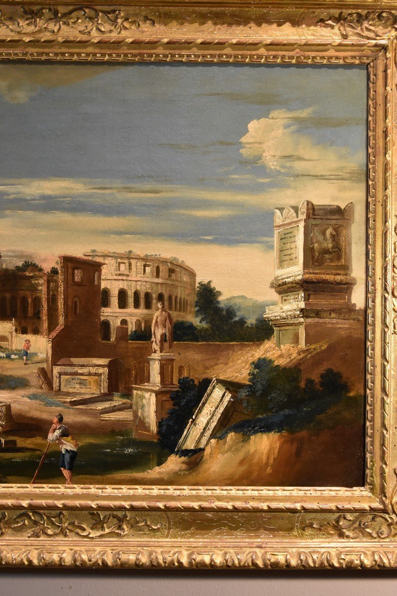 Capriccio architettonico con antiche rovine classiche, Jacob Fabris (Venezia, 1689 - 1761)-photo-6