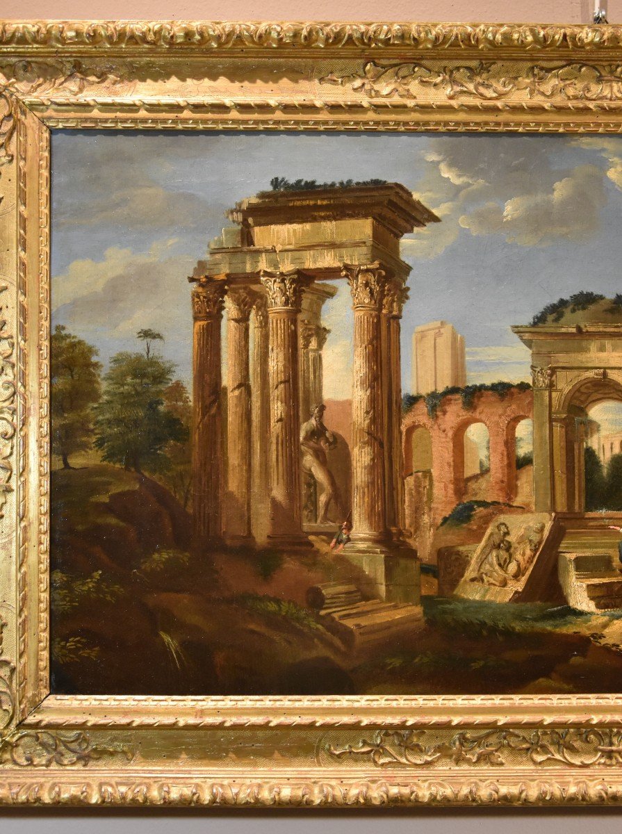 Capriccio architettonico con antiche rovine classiche, Jacob Fabris (Venezia, 1689 - 1761)-photo-1