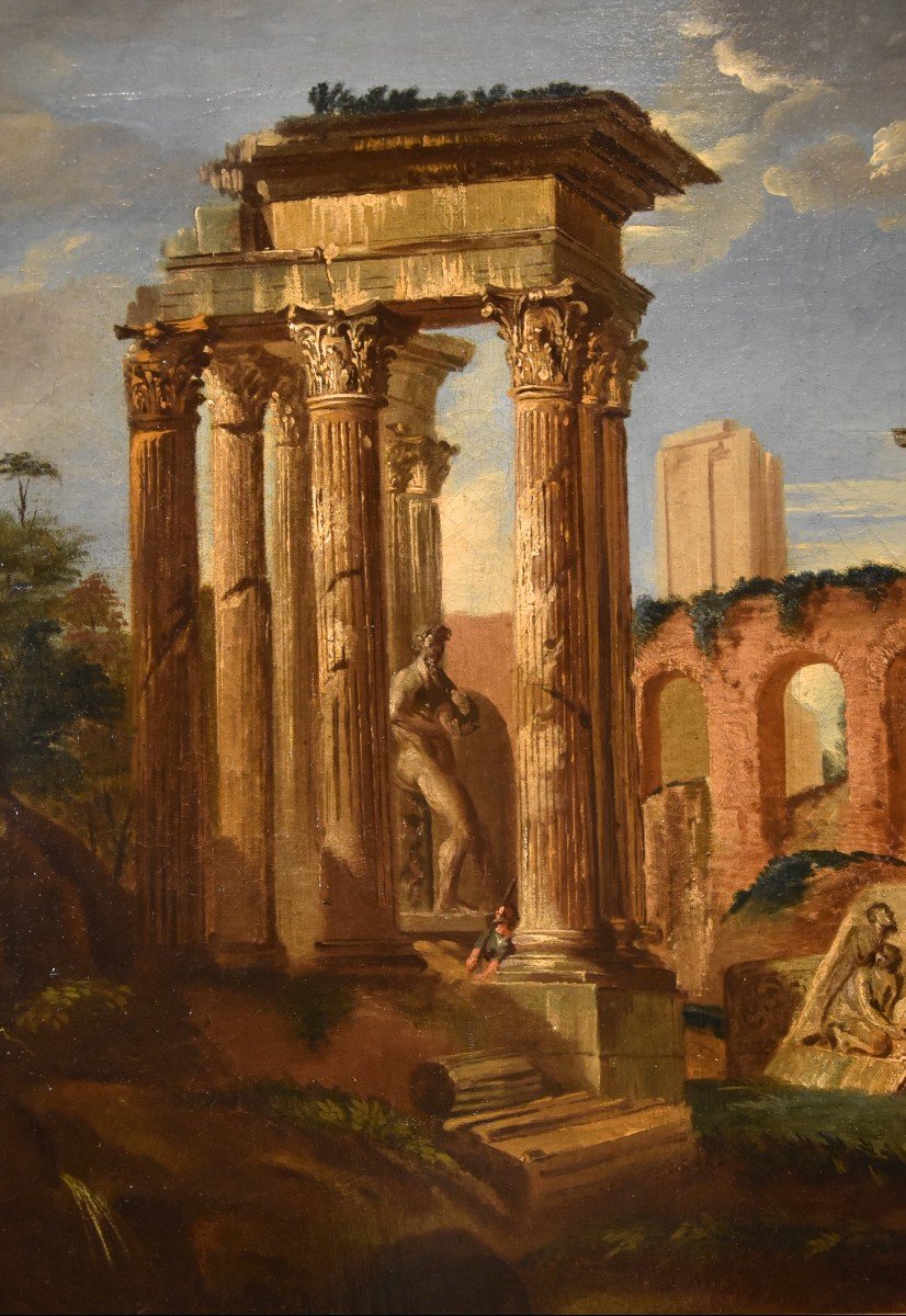 Capriccio architettonico con antiche rovine classiche, Jacob Fabris (Venezia, 1689 - 1761)-photo-5