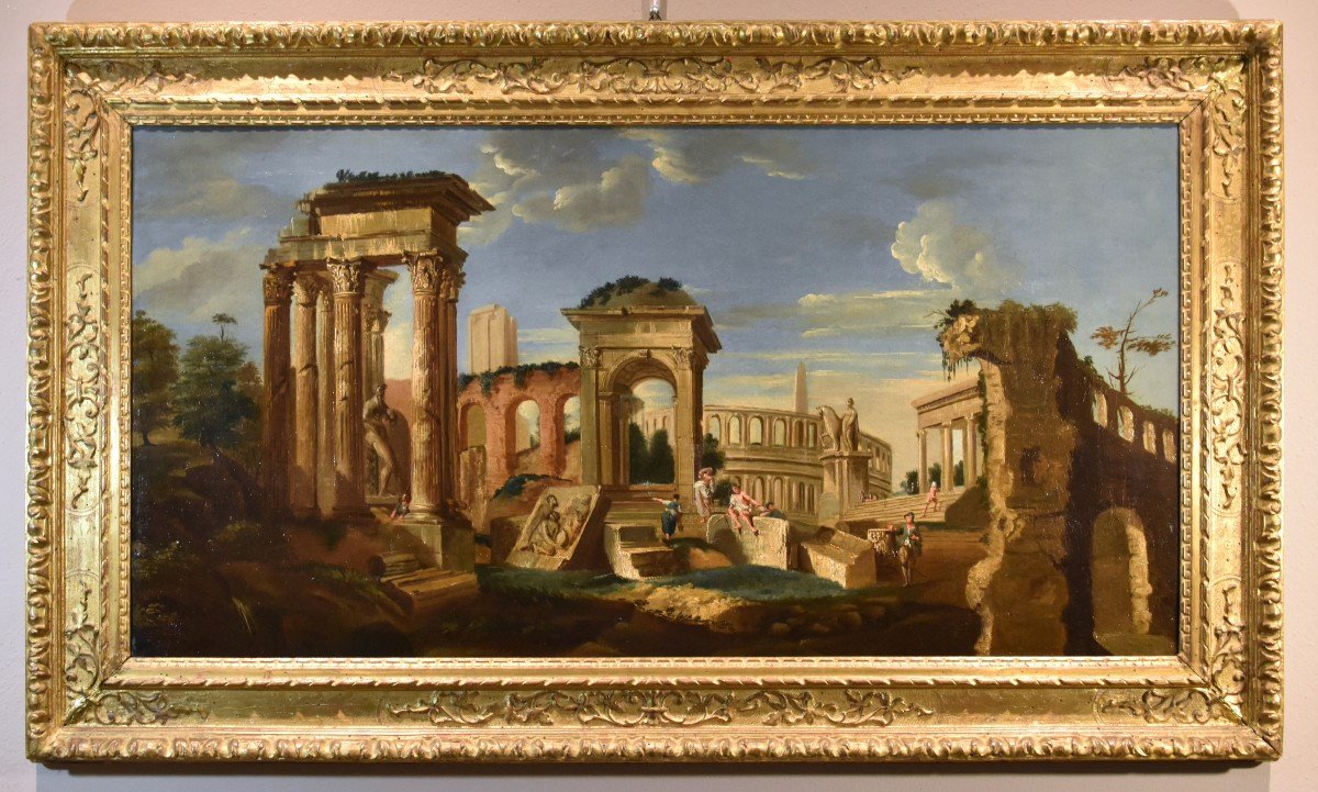 Capriccio architettonico con antiche rovine classiche, Jacob Fabris (Venezia, 1689 - 1761)