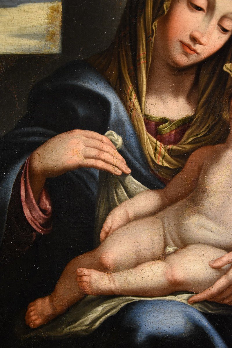 Madonna con il bambino dormiente, Giovan Battista Salvi (1609 - 1685) Cerchia-photo-2