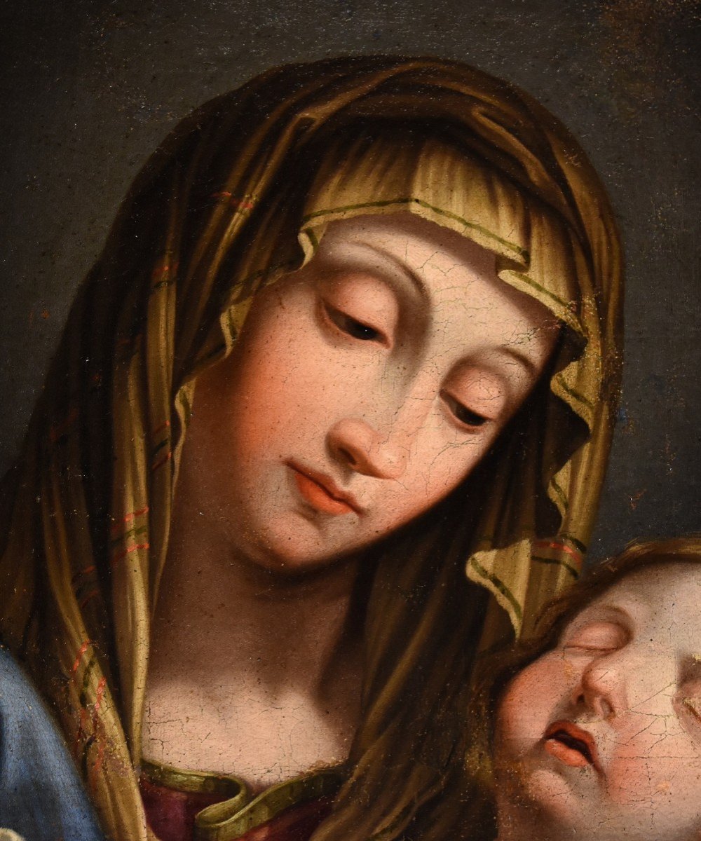 Madonna con il bambino dormiente, Giovan Battista Salvi (1609 - 1685) Cerchia-photo-5