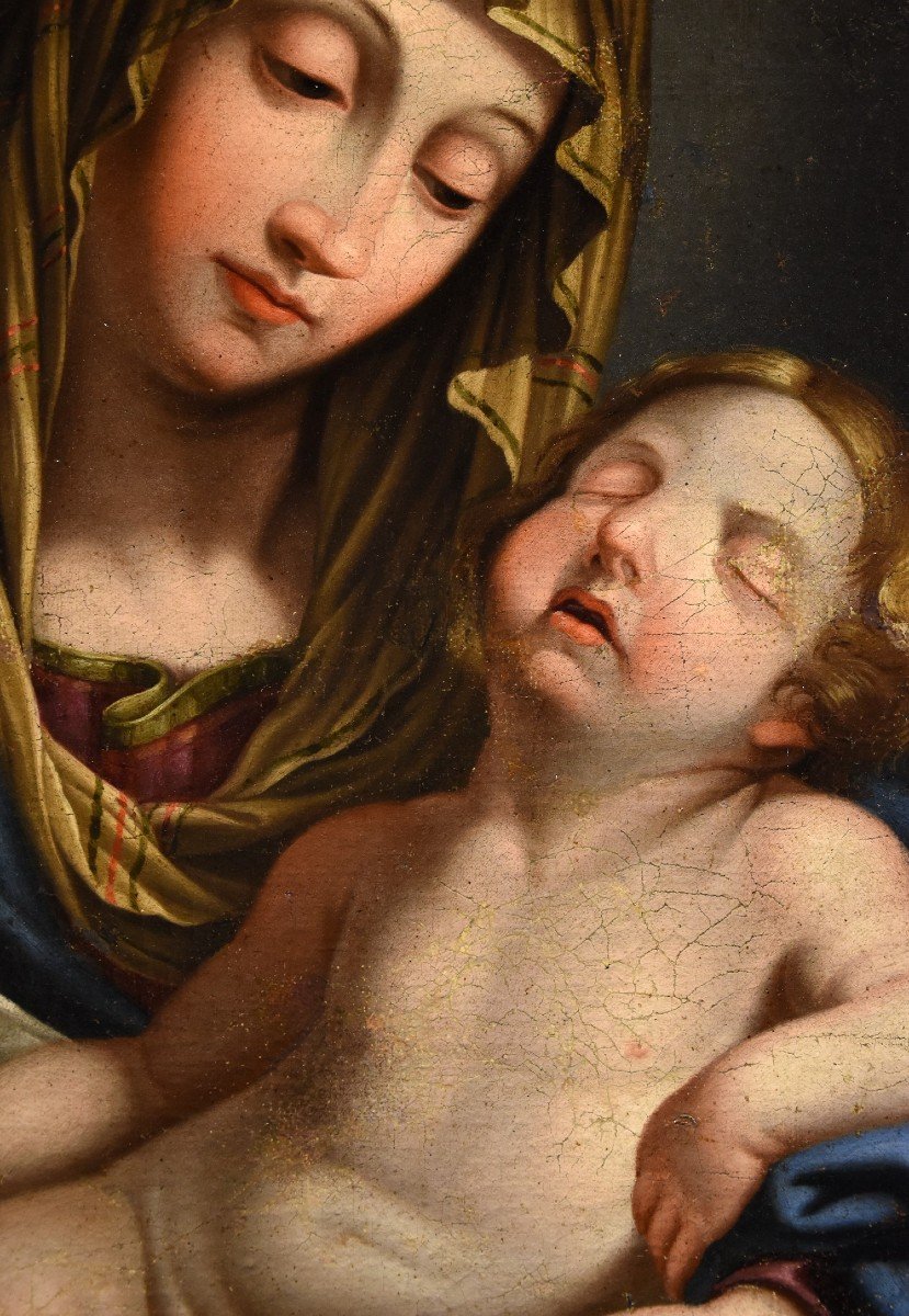 Madonna con il bambino dormiente, Giovan Battista Salvi (1609 - 1685) Cerchia-photo-6