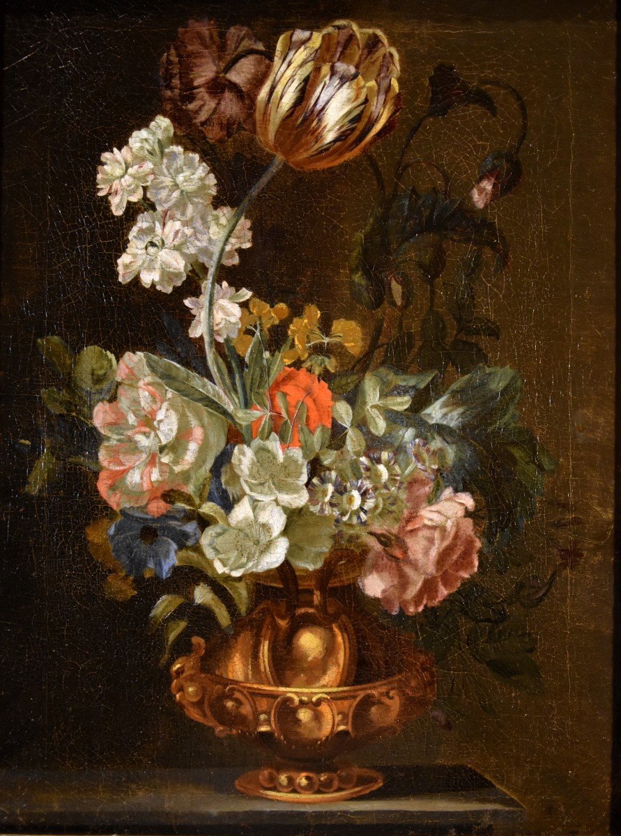 Jacob van Huysum (Amsterdam, 1687 – Londra, 1746), Natura morta di fiori-photo-2