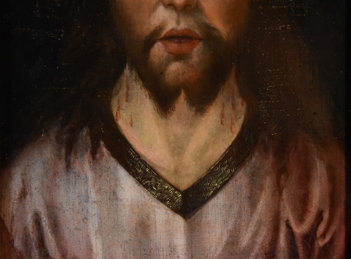 Ecce Homo, Cerchia di Quentin Metsys (Lovanio, 1466 – Anversa, 1530)-photo-4