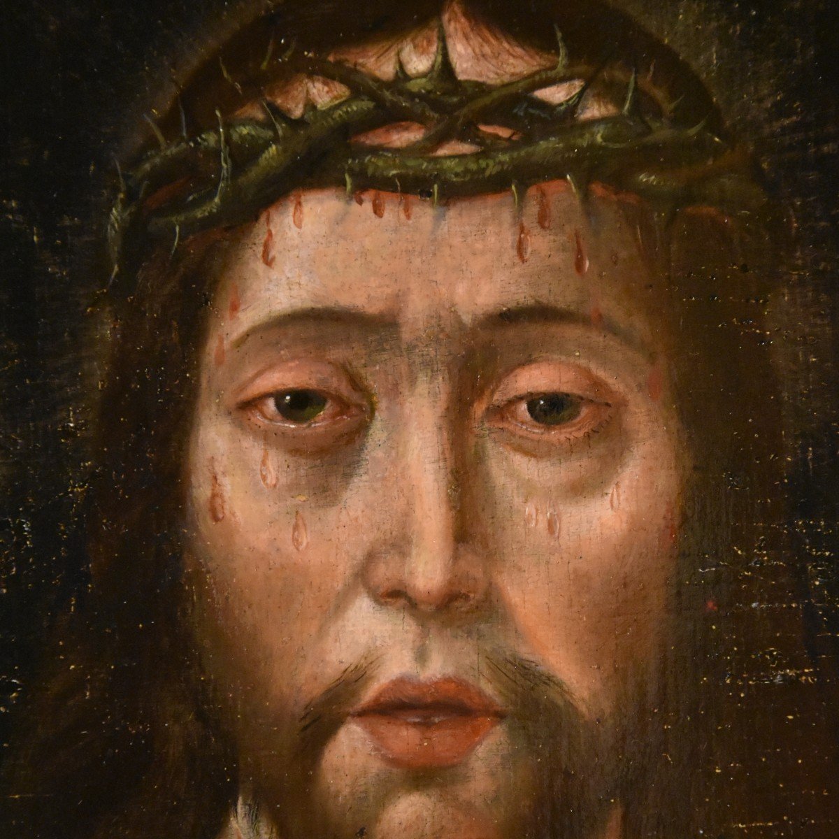 Ecce Homo, Cerchia di Quentin Metsys (Lovanio, 1466 – Anversa, 1530)-photo-3