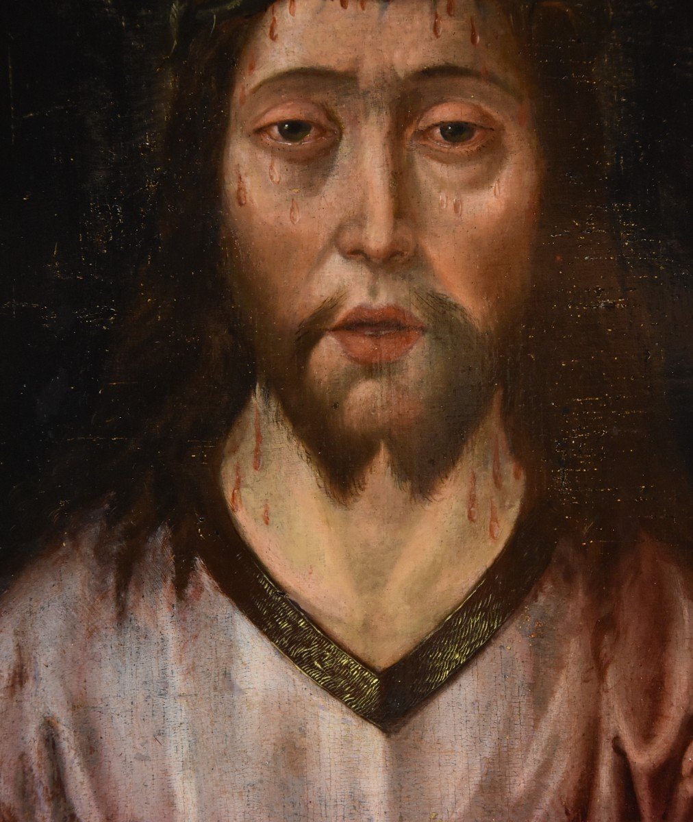 Ecce Homo, Cerchia di Quentin Metsys (Lovanio, 1466 – Anversa, 1530)-photo-4