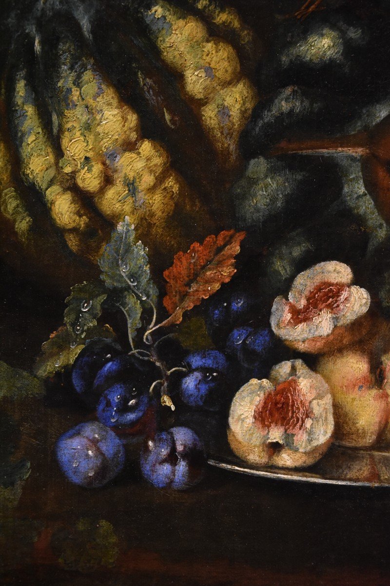 Natura morta di frutta con picchio verde, Franz Werner Von Tamm (Amburgo 1658-Vienna 1754)-photo-3