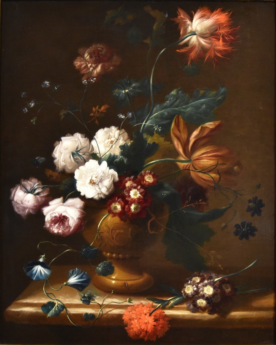 Natura morta di fiori, Johann Baptist Drechsler (Vienna 1756 – 1811) Firma e data-photo-1