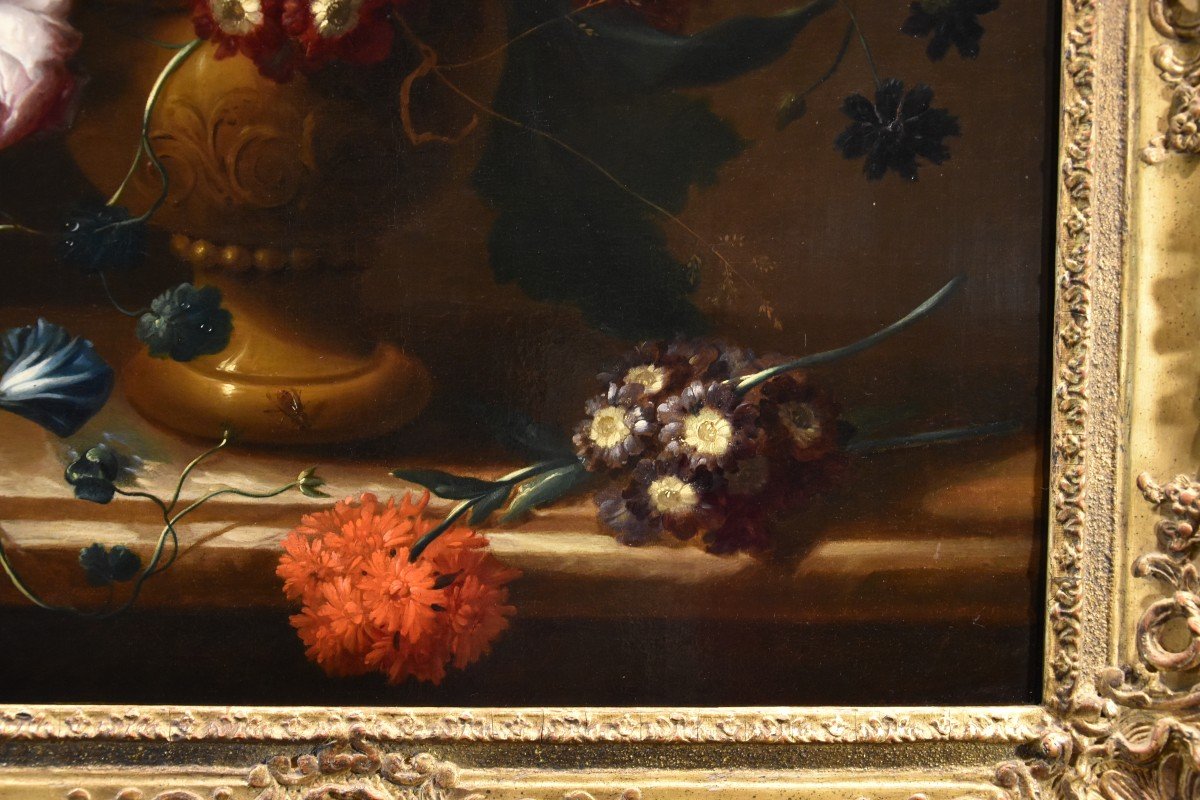 Natura morta di fiori, Johann Baptist Drechsler (Vienna 1756 – 1811) Firma e data-photo-2