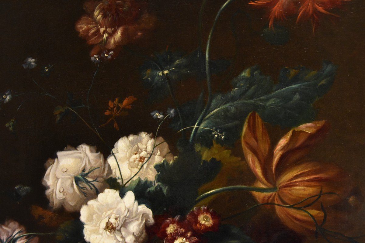 Natura morta di fiori, Johann Baptist Drechsler (Vienna 1756 – 1811) Firma e data-photo-4