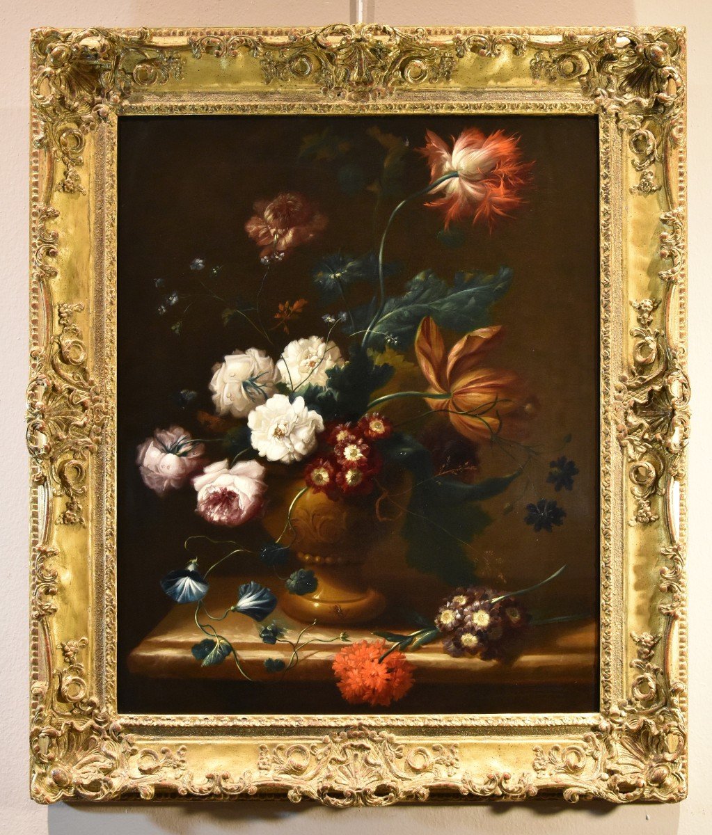 Natura morta di fiori, Johann Baptist Drechsler (Vienna 1756 – 1811) Firma e data