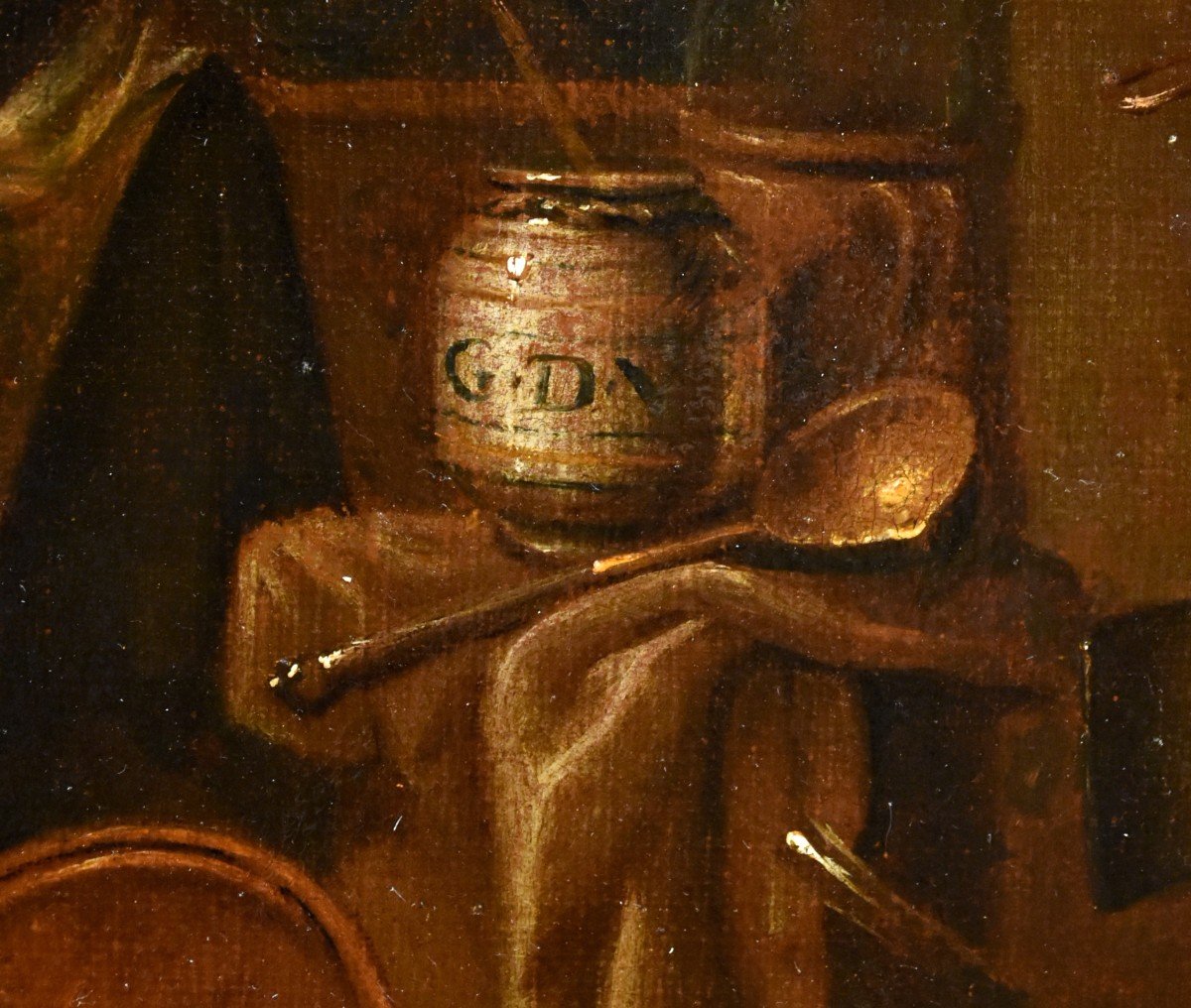 Il farmacista, Giovanni Domenico Valentino (Roma 1630 - Imola 1708) monogrammato-photo-3