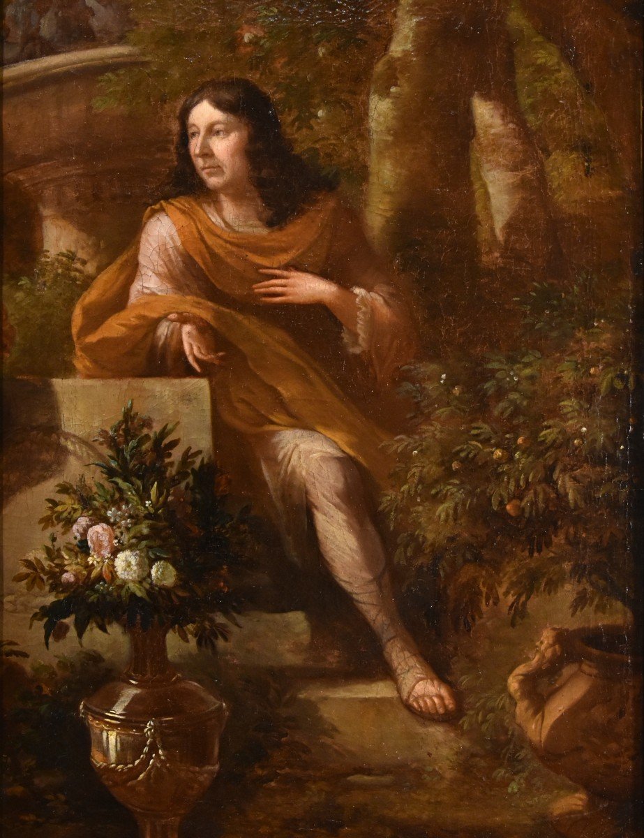 Portrait of a Gentleman in a Garden, Godfrey Kneller (Lübeck 1646 - London 1723) Circle of-photo-2