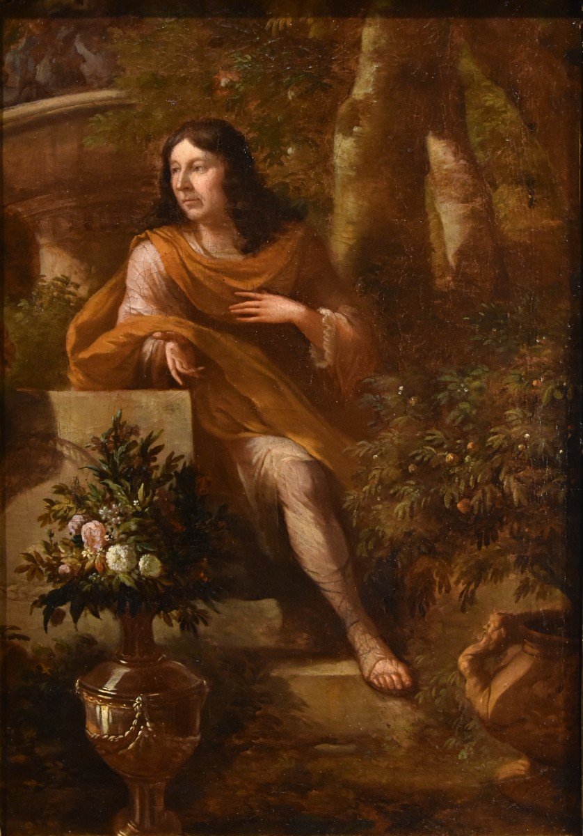 Portrait of a Gentleman in a Garden, Godfrey Kneller (Lübeck 1646 - London 1723) Circle of-photo-1