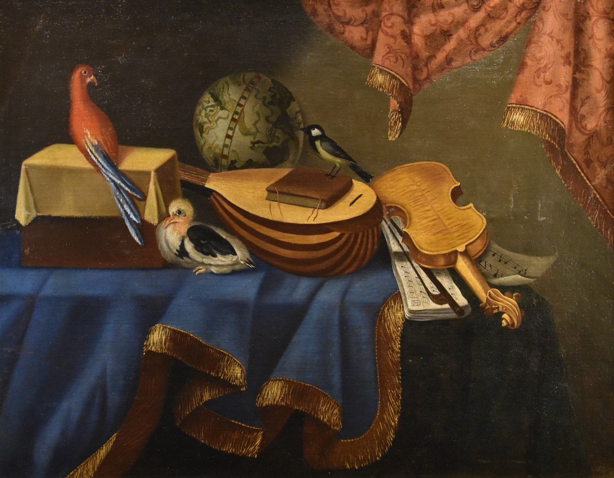 Natura morta con strumenti musicali, Bonaventura Bettera (Bergamo, 1663 – 1718 circa)-photo-2