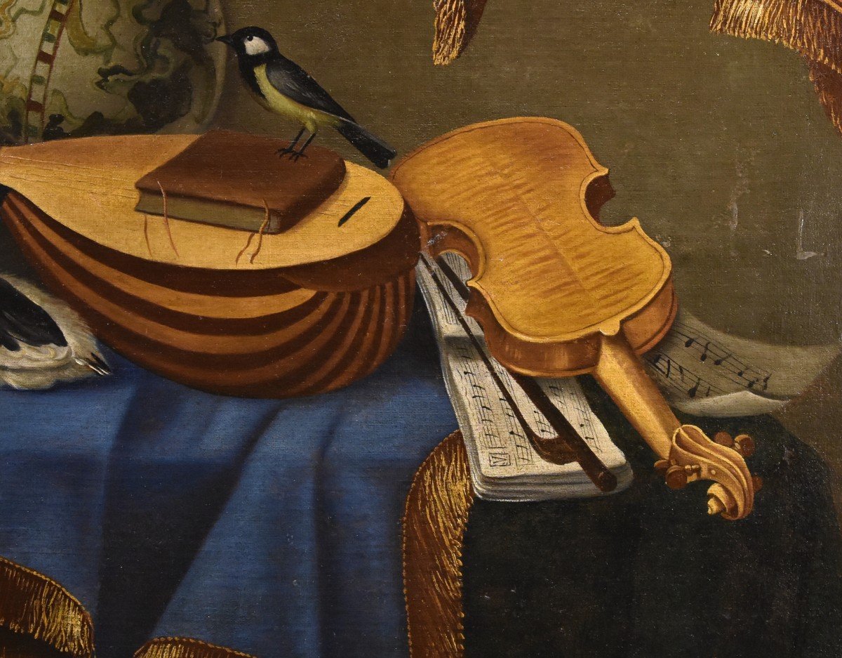 Natura morta con strumenti musicali, Bonaventura Bettera (Bergamo, 1663 – 1718 circa)-photo-3