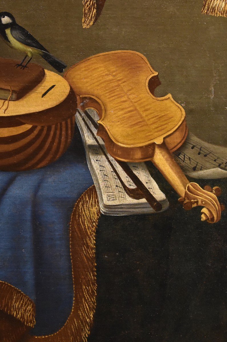 Natura morta con strumenti musicali, Bonaventura Bettera (Bergamo, 1663 – 1718 circa)-photo-1