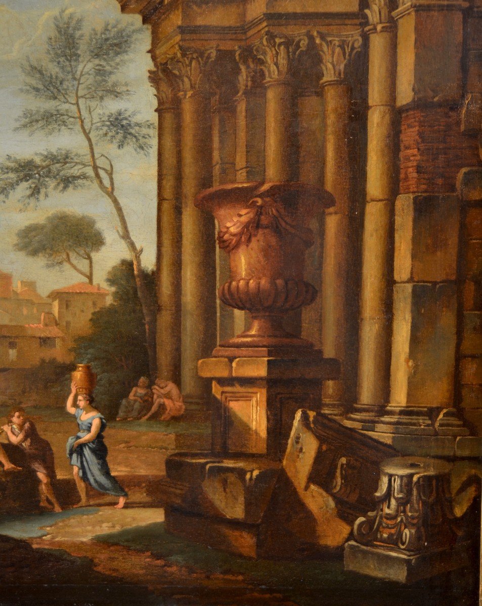 Capriccio con rovine architettoniche e figure, Pierre-Antoine Demachy-photo-1